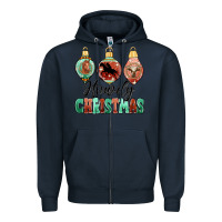 Navy howdy christmas Zipper Hoodie - MaliasSmallBusiness