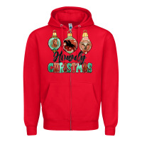Red howdy christmas Zipper Hoodie - MaliasSmallBusiness
