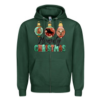 Sports Green howdy christmas Zipper Hoodie - MaliasSmallBusiness