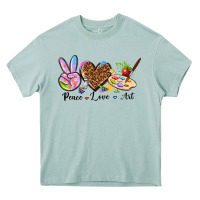 Arona peace love art Heavy Core Tee - texasbilliewilder