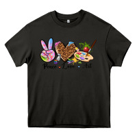 Asphalt peace love art Heavy Core Tee - texasbilliewilder