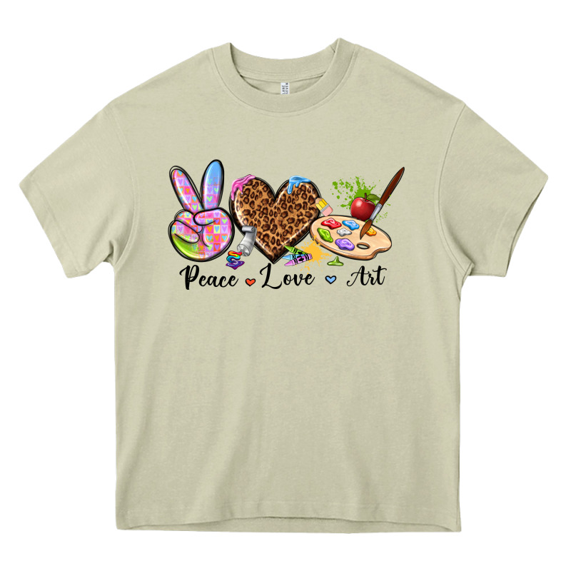 Peace Love Art Heavy Core Tee by texasbilliewilder | Teevron