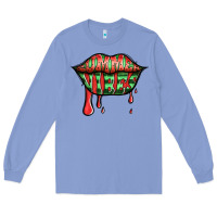 Colony Blue summer vibes watermelon lips Long Sleeve Tee - Jasminsmagicworld