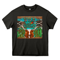 Asphalt whild child longhorn  cactus cowhide Heavy Core Tee - Artiststas