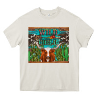 Cream whild child longhorn  cactus cowhide Heavy Core Tee - Artiststas
