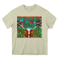 Mossy whild child longhorn  cactus cowhide Heavy Core Tee - Artiststas