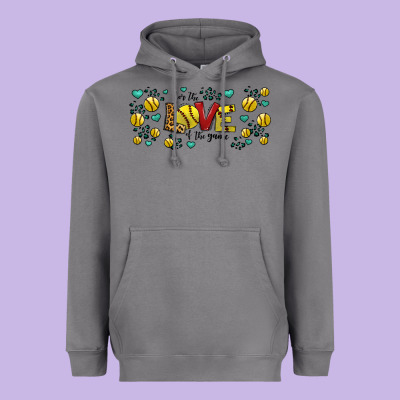 For The Love Of The Game Softball Heavyweight Hoodie Designed By Jasminsmagicworld