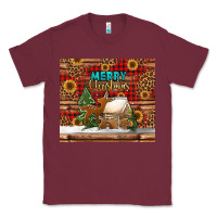 Burgundy merry christmas cookies buffalo plaid Classic Tee - Jasminsmagicworld