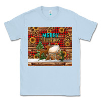 Dusty Blue merry christmas cookies buffalo plaid Classic Tee - Jasminsmagicworld