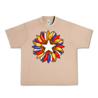 Burro american flag and sunflower with star Urban Heavy Tee - Artiststas