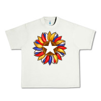 Pistachio american flag and sunflower with star Urban Heavy Tee - Artiststas