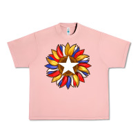 Salmon american flag and sunflower with star Urban Heavy Tee - Artiststas