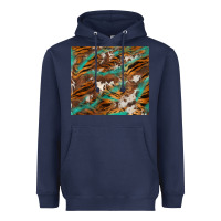 Navy tiger cowhide tumbler Heavyweight Hoodie - BarkalooDesign