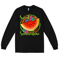 Black sweet summertime watermelon Long Sleeve Tee - Jasminsmagicworld
