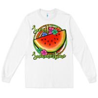 White sweet summertime watermelon Long Sleeve Tee - Jasminsmagicworld