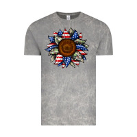 Cloud Rock sunflower american flag Vintage Tee - JahusDesignShop