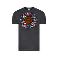 Vintage Black sunflower american flag Vintage Tee - JahusDesignShop
