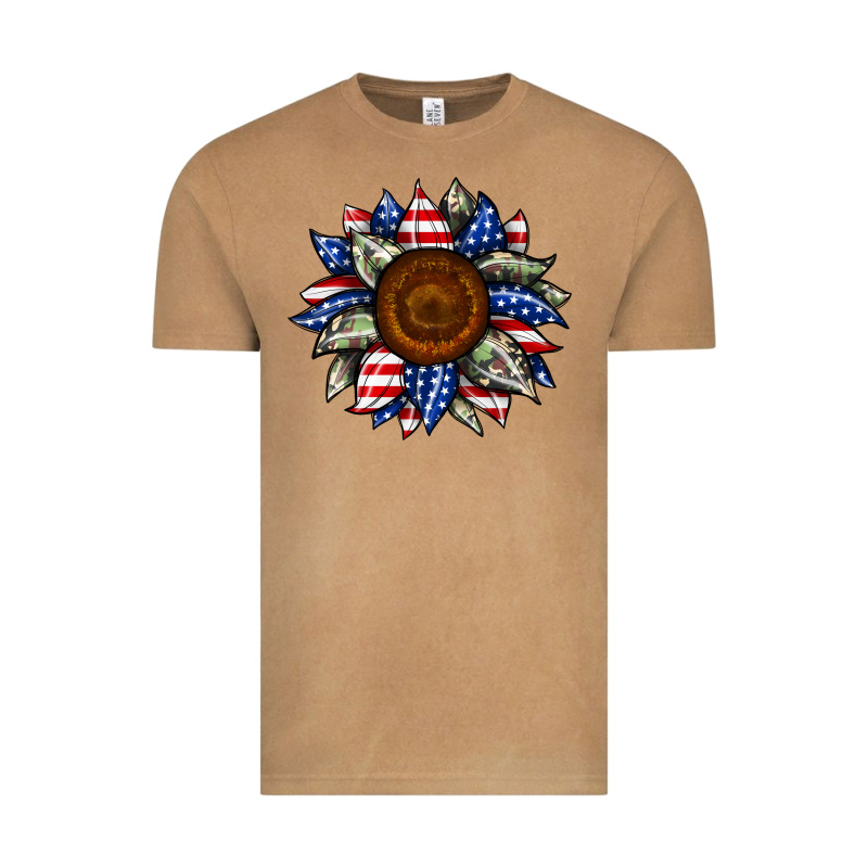 Sunflower American Flag Vintage Tee by JahusDesignShop | Teevron
