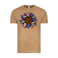 Vintage Camel sunflower american flag Vintage Tee - JahusDesignShop