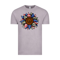 Vintage Zinc sunflower american flag Vintage Tee - JahusDesignShop