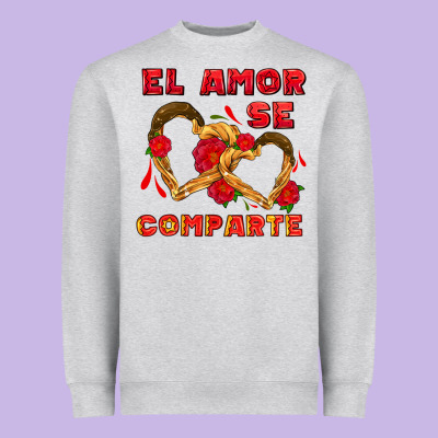 El Amor Se Comparte With Churros Heavyweight Sweatshirt Designed By Adodesignshop