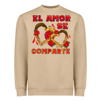 Mushroom el amor se comparte with churros Heavyweight Sweatshirt - AdoDesignShop