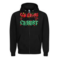Black christmas begins with christ Zipper Hoodie - MaliasSmallBusiness