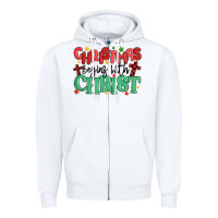 White christmas begins with christ Zipper Hoodie - MaliasSmallBusiness