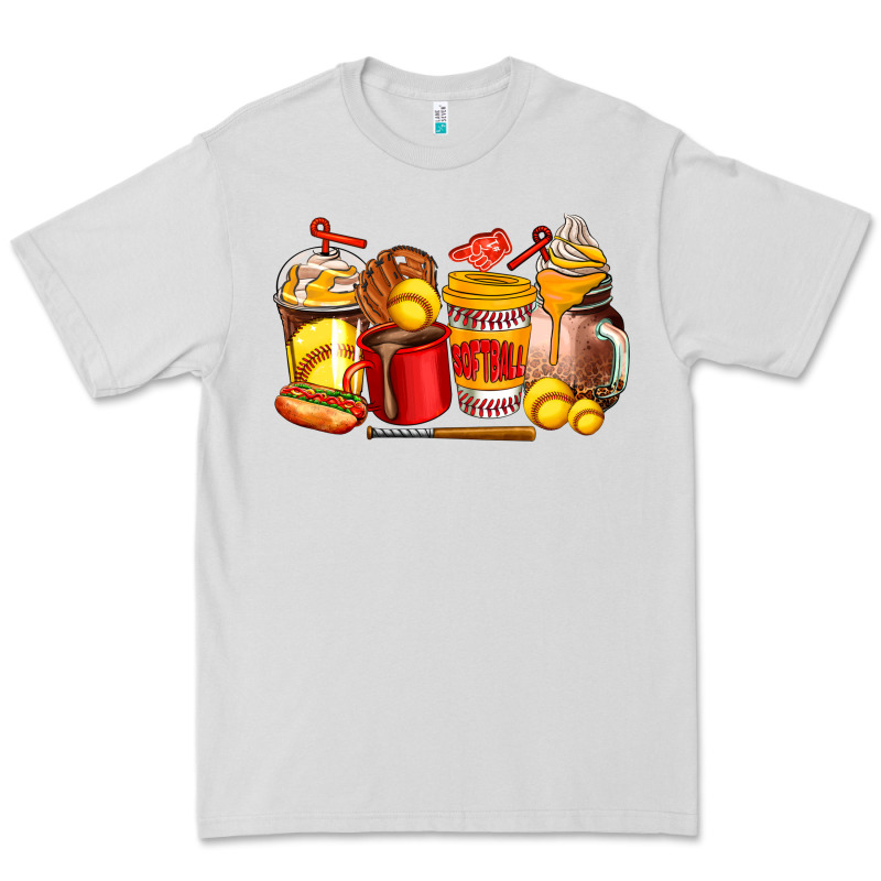 Softball Coffee Cups Premium Tee by AdoDesignShop | Teevron