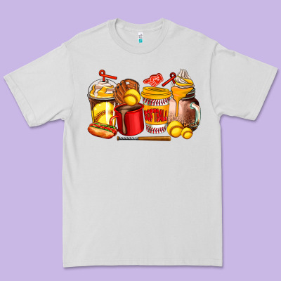 Softball Coffee Cups Premium Tee Designed By Adodesignshop