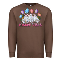Chestnut Easter Vibes with Bunny and Eggs Premium Sweatshirt - RanaPortraitStore