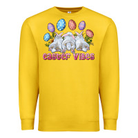 Lemon Easter Vibes with Bunny and Eggs Premium Sweatshirt - RanaPortraitStore