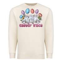 Sandshell Easter Vibes with Bunny and Eggs Premium Sweatshirt - RanaPortraitStore