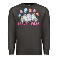 Smoke Easter Vibes with Bunny and Eggs Premium Sweatshirt - RanaPortraitStore