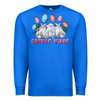 True Royal Easter Vibes with Bunny and Eggs Premium Sweatshirt - RanaPortraitStore