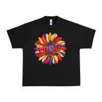 Black america with american flag colors and sunflower with star Urban Heavy Tee - Artiststas