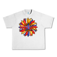 Lunar Rock america with american flag colors and sunflower with star Urban Heavy Tee - Artiststas