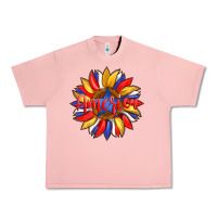 Salmon america with american flag colors and sunflower with star Urban Heavy Tee - Artiststas