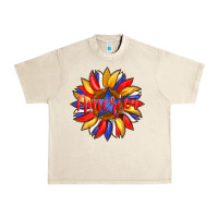 Sandshell america with american flag colors and sunflower with star Urban Heavy Tee - Artiststas