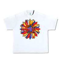 White america with american flag colors and sunflower with star Urban Heavy Tee - Artiststas