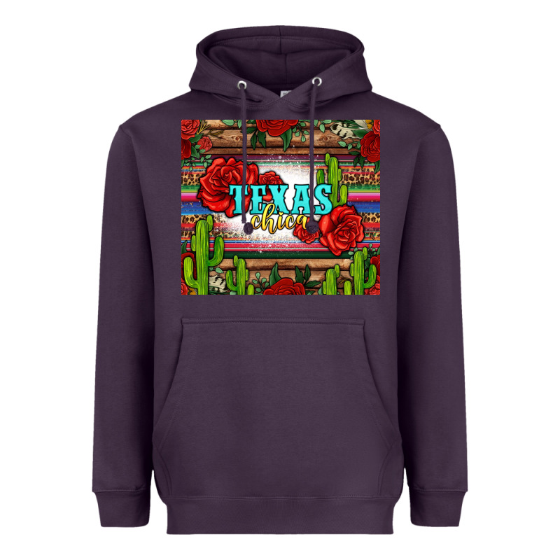Texas Chica With Roses Heavyweight Hoodie by Jasminsmagicworld | Teevron