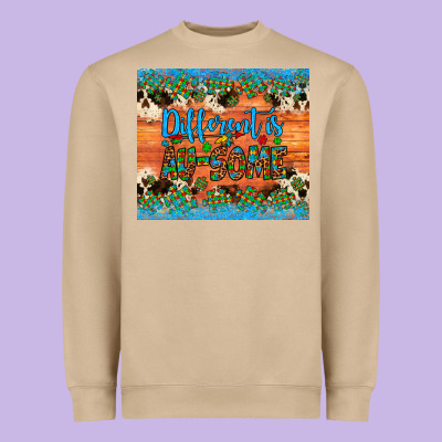 Different Is Au Some Autism Awareness Cowhide Leopard Tumbler Heavyweight Sweatshirt Designed By Artiststas