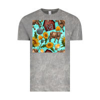 Cloud Rock farm seamless pattern Vintage Tee - BundleAndBundleShop