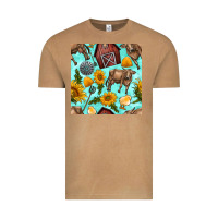 Vintage Camel farm seamless pattern Vintage Tee - BundleAndBundleShop