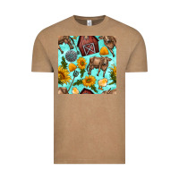 Vintage Coffee farm seamless pattern Vintage Tee - BundleAndBundleShop