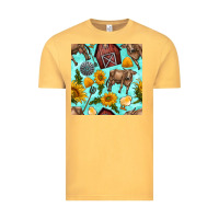 Vintage Mustard farm seamless pattern Vintage Tee - BundleAndBundleShop