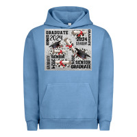 Pigment Pebble Blue senior 2024 Urban Hoodie - CowGirlArtShop