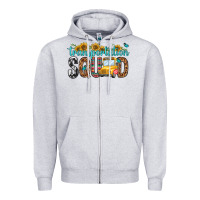 Heather Grey transportation squad Zipper Hoodie - NancyCooperArtShop