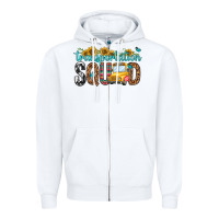 White transportation squad Zipper Hoodie - NancyCooperArtShop