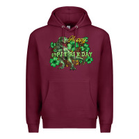 Burgundy s day t rex Premium Hoodie - NancyCooperArtShop
